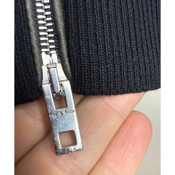 Rag & Bone Vivienne Olive Zip-up Top Sweater Sz. S - Picture 5 of 9